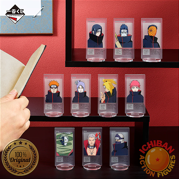 ACRÍLICO ALEATÓRIO NARUTO SHIPPUDEN ICHIBAN KUJI LETRA H BANDAI 100% ORIGINAL LACRADO