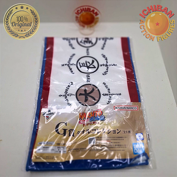 TOALHA PERGAMINHO DE INVOCAÇÃO NARUTO ICHIBAN KUJI LETRA G BANDAI 100% ORIGINAL LACRADO