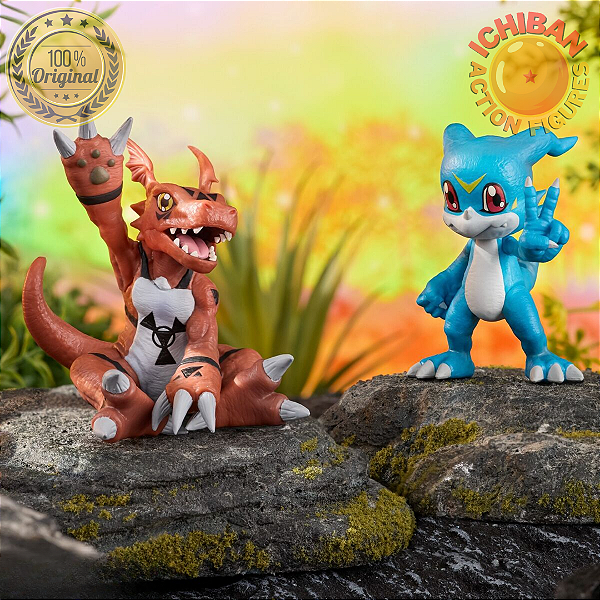 VEEMON E GUILMON DIGIMON ICHIBAN KUJI LETRA C BANDAI 100% ORIGINAL LACRADO