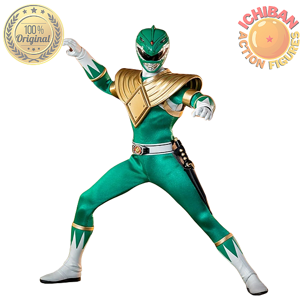 POWER RANGER GREEN (TOMMY OLIVER) ARTICULADO MIGHT MORPHIN FIGZERO THREEZERO STUDIO 1/6 100% ORIGINAL COM CAIXA