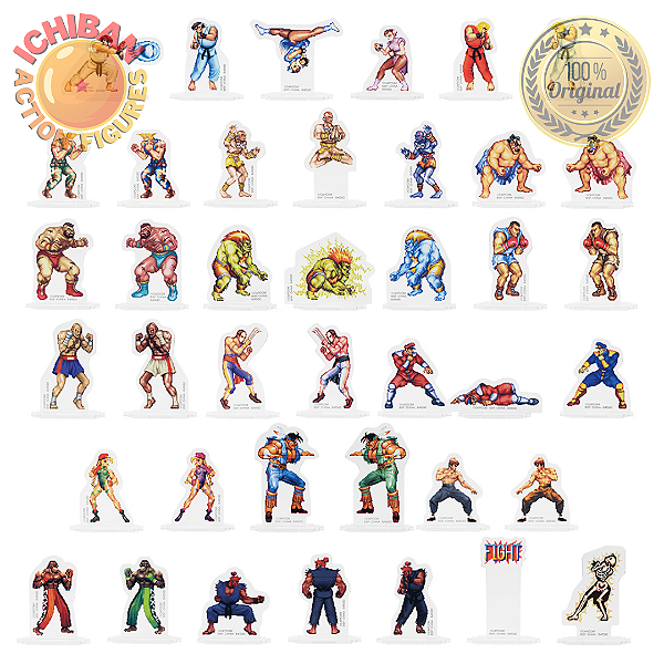 ACRÍLICO ALEATÓRIO STREET FIGHTER ICHIBAN KUJI LETRA G BANDAI 100% ORIGINAL LACRADO