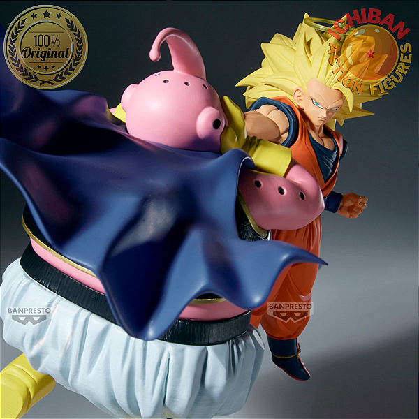 CONJUNTO GOKU SSJ3 VS MAJIN BOO DRAGON BALL Z MATCH MAKERS BANPRESTO 100% ORIGINAL LACRADO