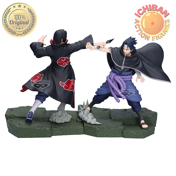 [PRÉ-VENDA NOVEMBRO/25 - 50%] SASUKE VS ITACHI NARUTO SHIPPUDEN COMBINATION BATTLE BANPRESTO 100% ORIGINAL LACRADO