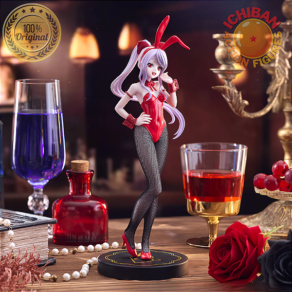 SHALLTEAR BUNNY MAIÔ VERMELHO OVERLORD BICUTE BUNNIES FURYU 100% ORIGINAL LACRADO
