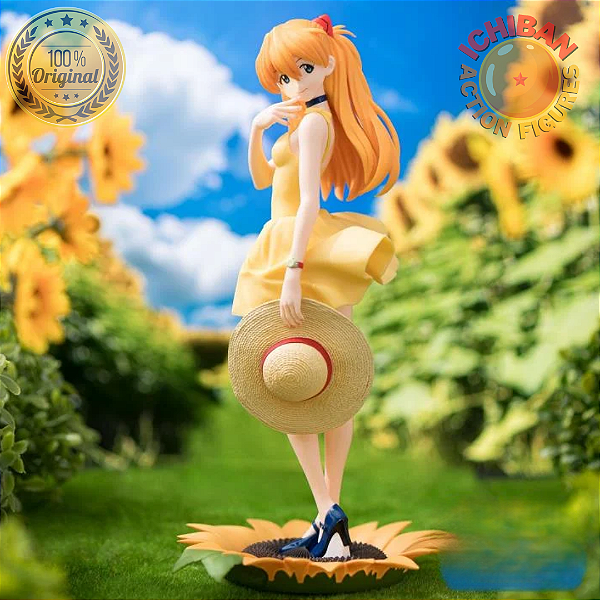 ASUKA LANGLEY VESTIDO AMARELO NEON GENESIS EVANGELION SEGA 100% ORIGINAL LACRADO