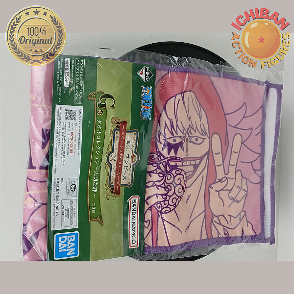 TOALHA GRANDE CORAZON ROSA ONE PIECE ICHIBAN KUJI LETRA G BANDAI 100% ORIGINAL LACRADO