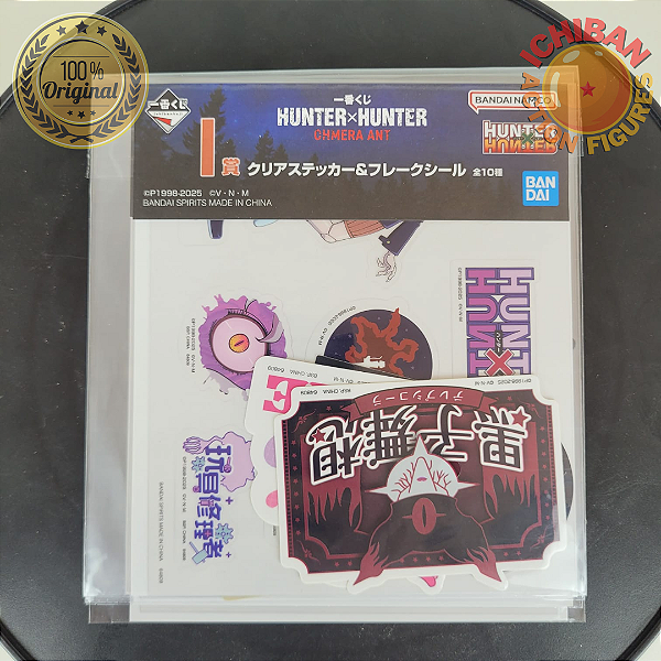 PACK MINI ADESIVOS SORTIDOS HUNTER X HUNTER LETRA I ICHIBAN KUJI 100% ORIGINAL LACRADO