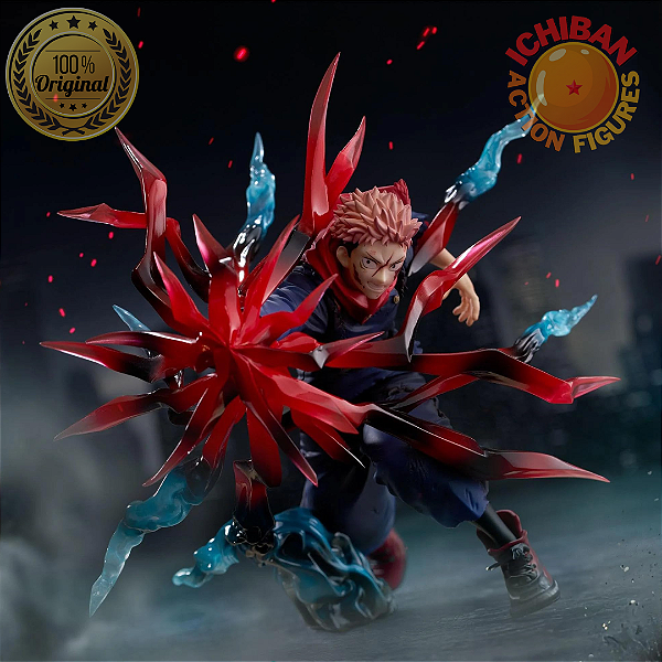 YUJI ITADORI DIORAMA NA MÃO BLACK FLASH VER. JUJTSU KAISEN LUMINASTA SEGA 100% ORIGINAL LACRADO