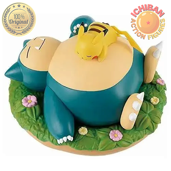[PRÉ-VENDA FEVEREIRO/26 - 50%] SNORLAX COM PIKACHU POKÉMON BANPRESTO 100% ORIGINAL LACRADO