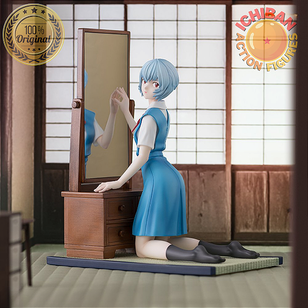 [PRÉ-VENDA FEVEREIRO/26 - 50%] REI AYANAMI DE JOELHOS NO ESPELHO EVANGELION 3.0+1.0 FIGURIZMA SEGA 100% ORIGINAL LACRADO
