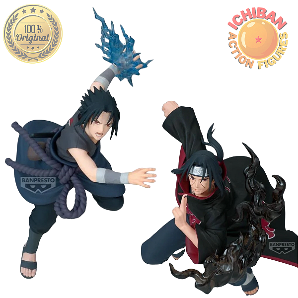 [PRÉ-VENDA FEVEREIRO/26 - 50%] CONJUNTO SASUKE VS ITACHI NARUTO SHIPPUDEN CHIDORI VS AMATERASU BAN 100% ORIGINAL LACRADO