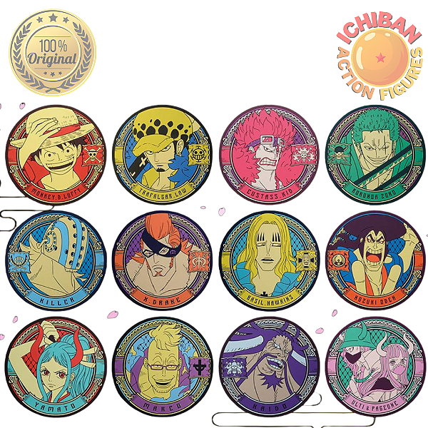 PORTA COPO ALEATÓRIO FACE DE FRENTE ONE PIECE ICHIBAN KUJI LETRA I 100% ORIGINAL LACRADO