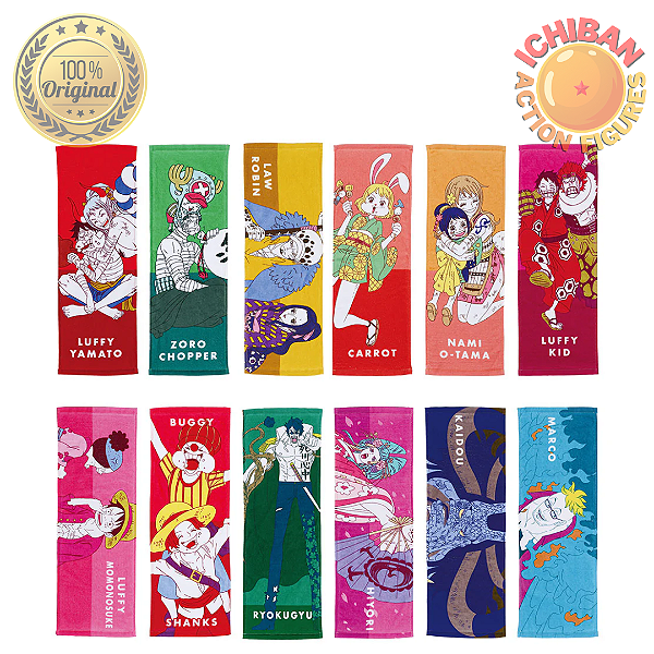TOALHA ALEATÓRIA LONGA ONE PIECE NEW DAWN! ICHIBAN KUJI LETRA G BANDAI 100% ORIGINAL LACRADO