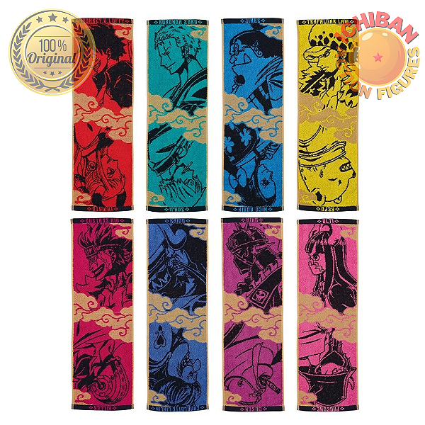 TOALHA ALEATÓRIA LONGA FACE ONE PIECE ICHIBAN KUJI LETRA D BANDAI 100% ORIGINAL LACRADO