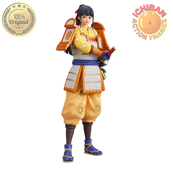 OKIKU KIKUNOJO DE ARMADURA SACANDO ESPADA ONE PIECE DXF BANPRESTO 100% ORIGINAL SEM CAIXA