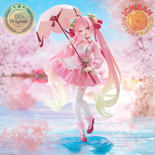 [PRÉ-VENDA JUNHO/2026- 50%] HATSUNE MIKU CHERRY UMBRELLA AMP TAITO 100% ORIGINAL LACRADO