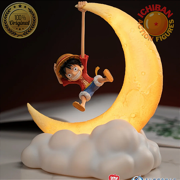 LUMINÁRIA LUFFY NA LUA ONE PIECE HAPPY LIFE 100% ORIGINAL LACRADO