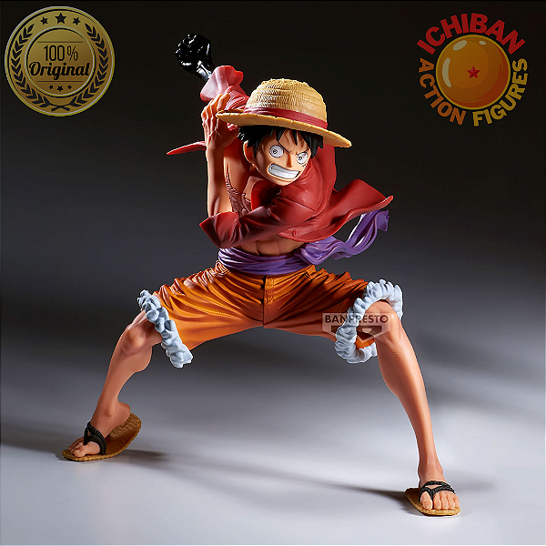 MONKEY D. LUFFY DE CHAPÉU ONE PIECE MAXIMATIC BANPRESTO 100% LACRADO