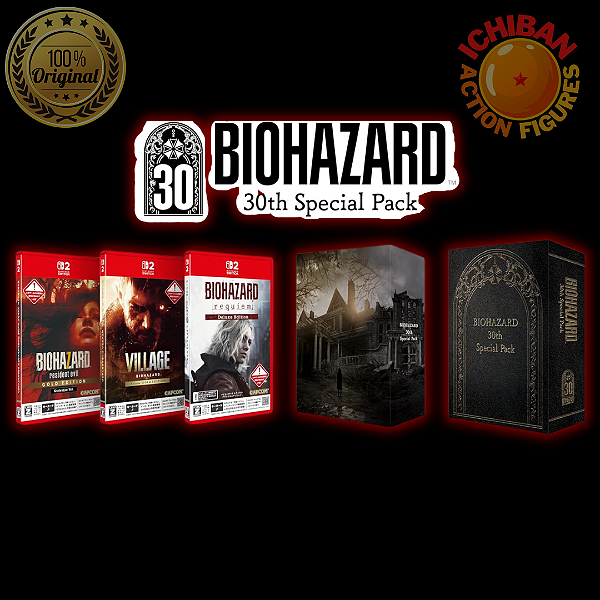 [PRÉ-VENDA FEVEREIRO/2026- 50%] RESIDENT EVIL COMBO BIOHAZARD 30 ANOS VER. JAPONESA NINTENDO SWITCH 2