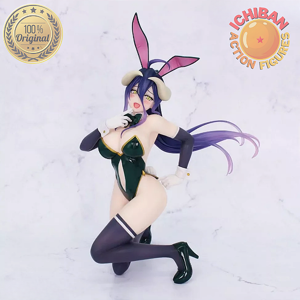 ALBEDO AJOELHADA BUNNY VER. MAIÔ VERDE OVERLORD ONE-SEVENTH CARAT SYSTEM SERVICE 1/7 100% ORIGINAL LACRADO