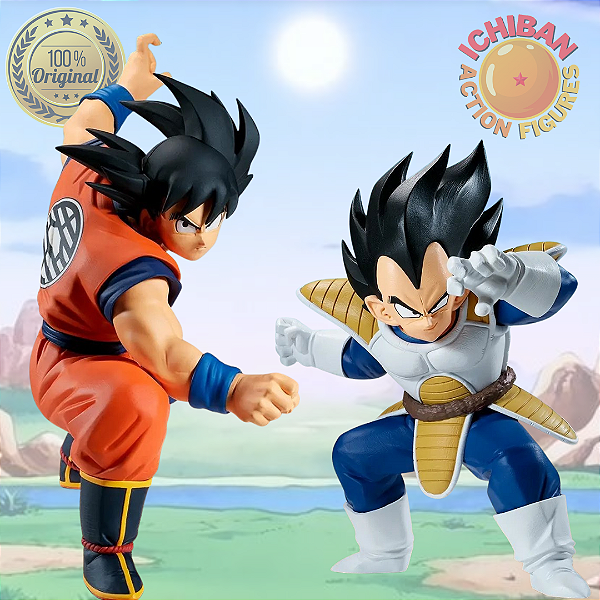 [PRÉ-VENDA JUNHO/2026 - 50%] CONJUNTO GOKU VS VEGETA MATCH MAKERS DRAGON BALL Z BANPRESTO 100% ORIGINAL LACRADO