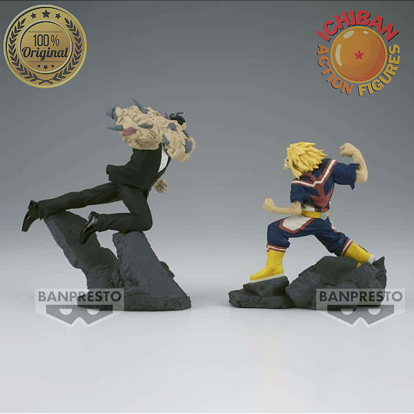 CONJUNTO ALL MIGHT MAGRO VS ALL FOR ONE COMBINATION BATTLE BANPRESTO 100% ORIGINAL LACRADO