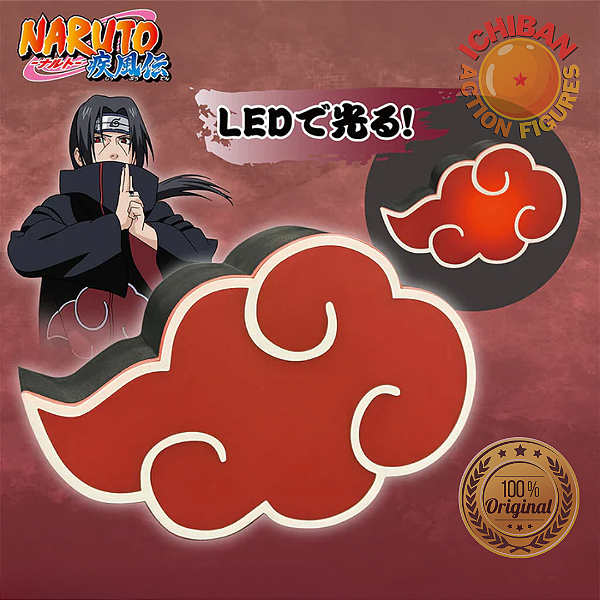 LUMINÁRIA AKATSUKI NARUTO SHIPPUDEN BANPRESTO BANDAI 100% ORIGINAL LACRADO