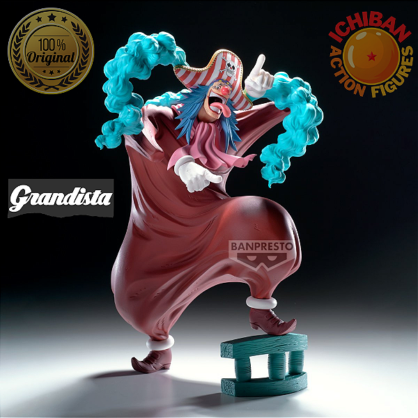 [PRÉ-VENDA SETEMBRO/2026 - 50%] BUGGY ONE PIECE GRANDISTA BANPESTO 4 EMP. 100% ORIGINAL LACRADO