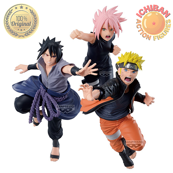 [PRÉ-VENDA SETEMBRO/2026 - 50%] SET NARUTO SASUKE SAKURA NARUTO SHIPPUDEN 72 SERIES VIBRATION STARS100% ORIGINAL LACRADO