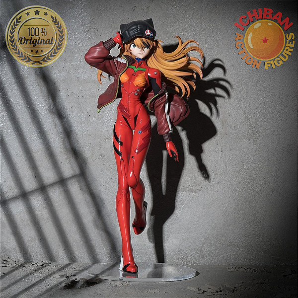 [PRÉ-VENDA NOVEMBRO/26 - 50%] ASUKA LANGLEY EVANGELION BOINA E JAQUETA TAPA OLHO FIGURIZM@ SEGA 100% ORIGINAL LACRADO