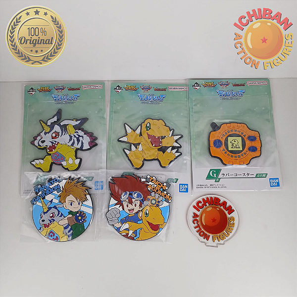 PORTA COPO DE BORRACHA ALEATÓRIO DIGIMON ICHIBAN KUJI LETRA G BANDAI 100% ORIGINAL