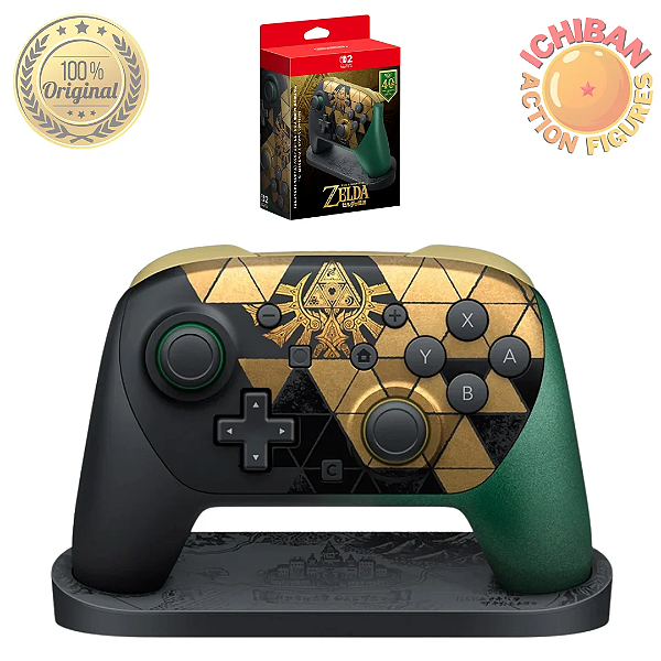[PRÉ-VENDA NOVEMBRO/26 - VALOR TOTAL] CONTROLE PRO NINTENDO SWITCH 2 PRO EDIÇÃO 40º ANIVERSÁRIO DE THE LEGEND OF ZELDA