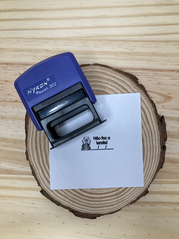 Carimbo Automático Azul Escuro Nikkon 302