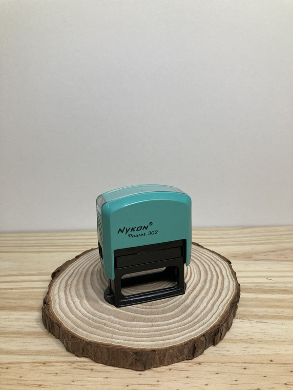 Carimbo Automático Verde Água Nikkon 302