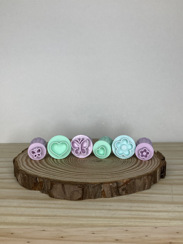 Carimbo para Doce - Flor, Coração, Borboleta