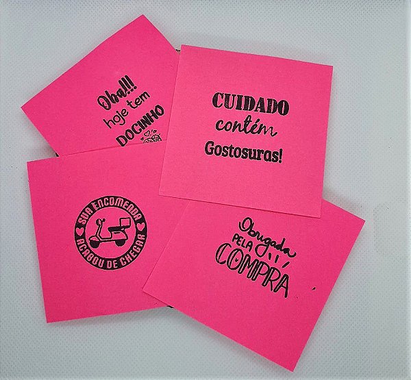 Kit promocional 4 carimbos