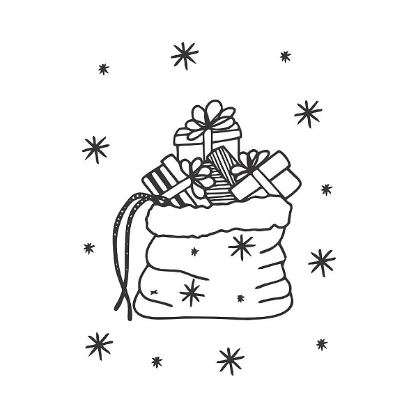 SACO DE PRESENTE PAPAI NOEL