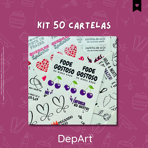 KIT 50 CARTELAS ( pode escolher os modelos)