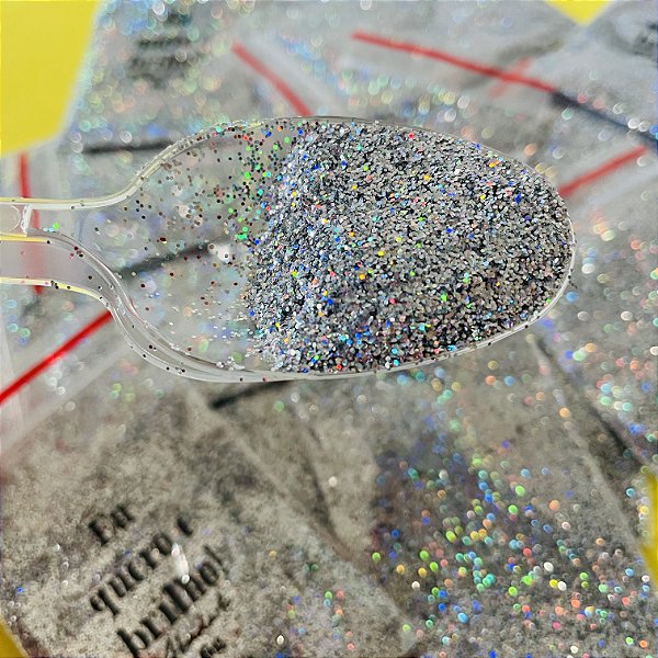 Glitter holográfico Fino Prata - 6g