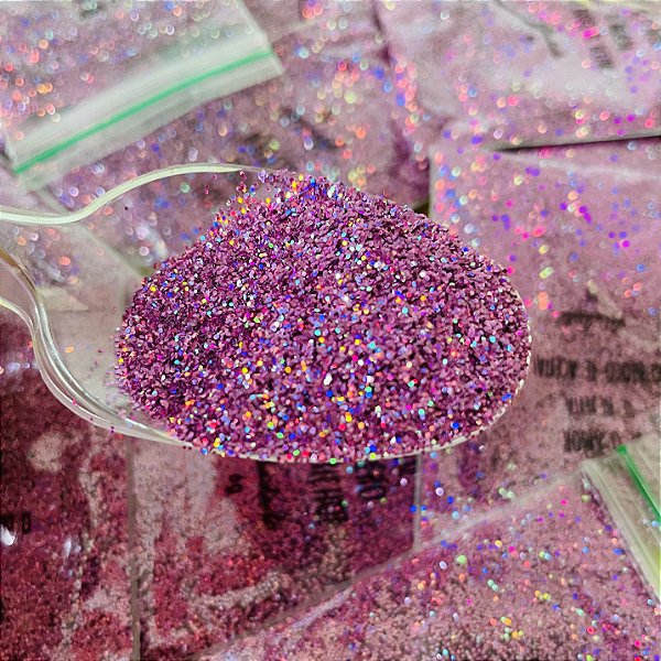Glitter Holográfico Fino Lilás - 6g