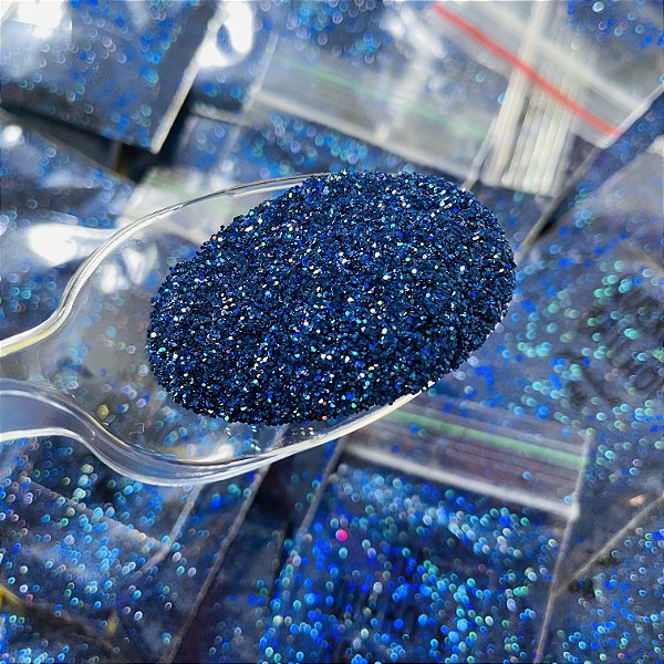 Glitter Holográfico Fino Azul Escuro - 6g