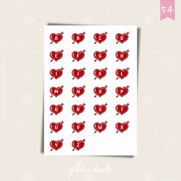 ALFABETO - CARTELA 54