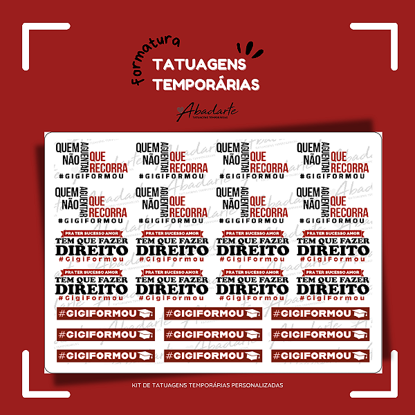 TATTOO DIREITO (25 UNIDADES)