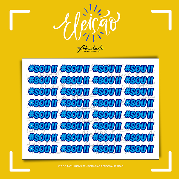 ELEIÇÕES -  32 UNIDADES 6X6CM