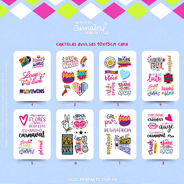 CARTELAS AVULSAS DE CARNAVAL