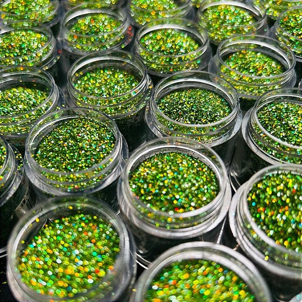 Glitter Holográfico fino verde - 6g
