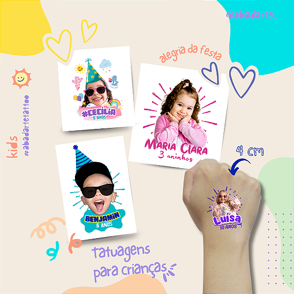 TATUAGEM PARA ANIVERSÁRIO 40 UNIDADES