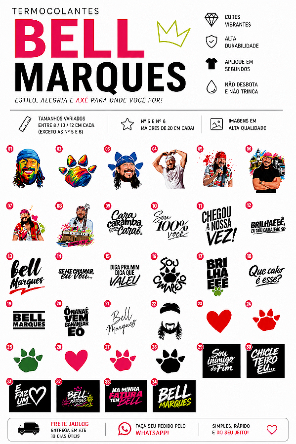 TERMOCOLANTES BELL MARQUES - CARNAVAL 2027
