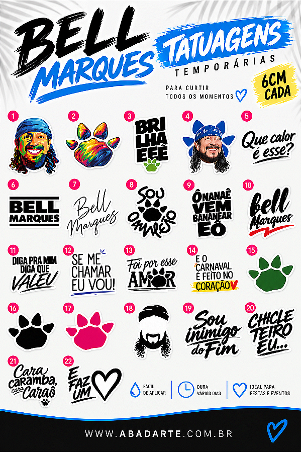 TATUAGEM TEMPORÁRIA BELL
