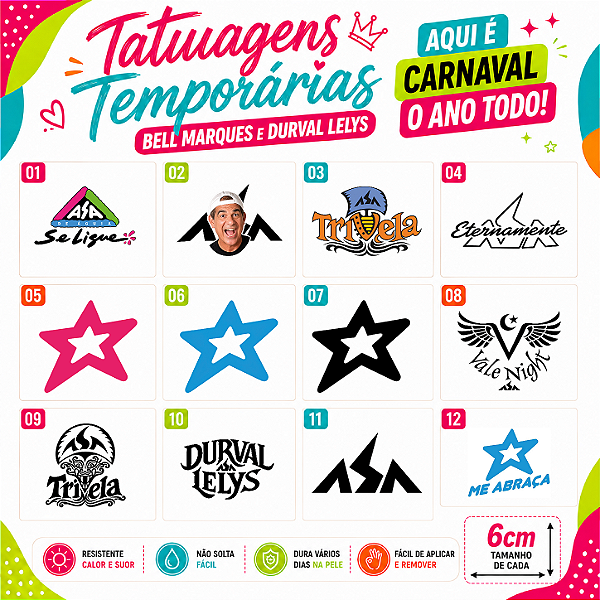 TATUAGEM TEMPORÁRIA DURVAL LELYS